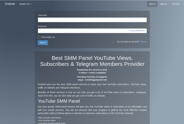 SMM Panel IND Screenshot